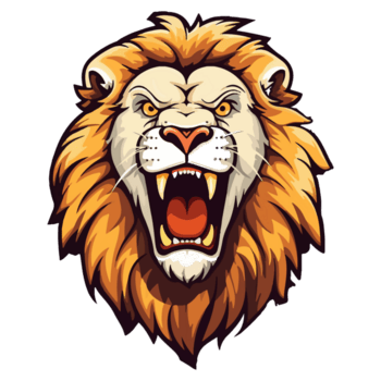 lion-head-logo-mascot-wildlife-animal-illustration-generative-ai-png