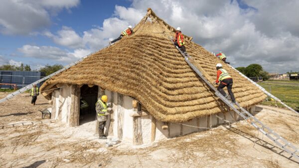You are currently viewing Biggest-ever replica of a Neolithic feasting hall completes at Stonehenge